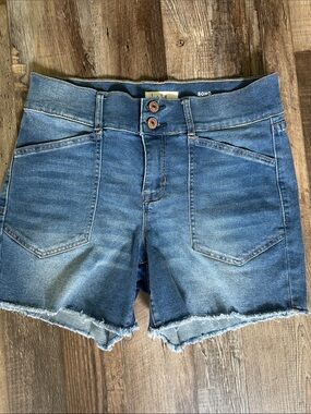 Nicole Miller Denim Frayed Hem Shorts Size 4